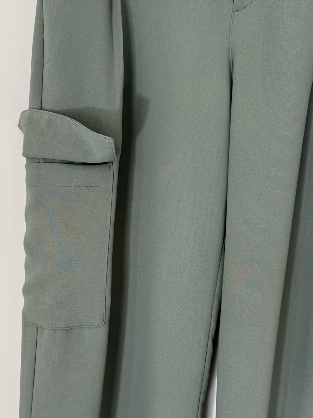 Gap Easy Trouser Wide Leg Cargo Pants Sage Green Utility Office sz 14 - Picture 5 of 12